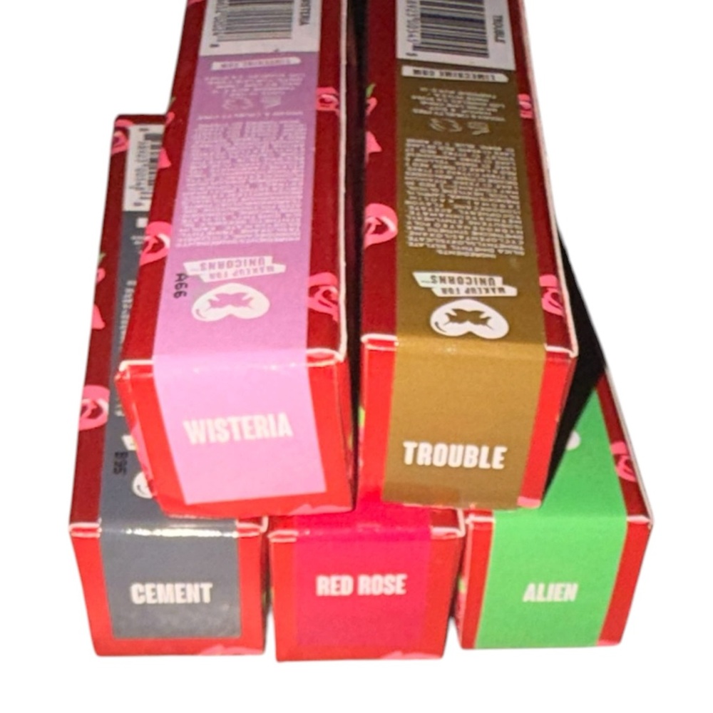 Lime Crime liquid lipstick Lot of 5 -Red Rose, Alien, Cement, Trouble, Wisteria - Picture 3 of 5